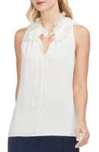 Women's Vince Camuto Ruffle Mock Neck Top, Size - Ivory