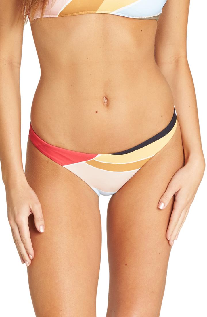 Women's Billabong Sungazer Tropic Low Rider Bikini Bottoms - Red