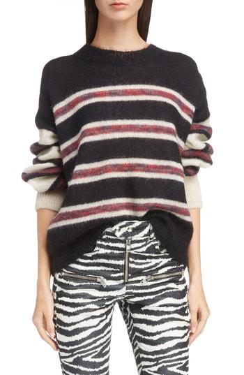 Women's Isabel Marant Etoile Russell Stripe Sweater Us / 34 Fr - Black