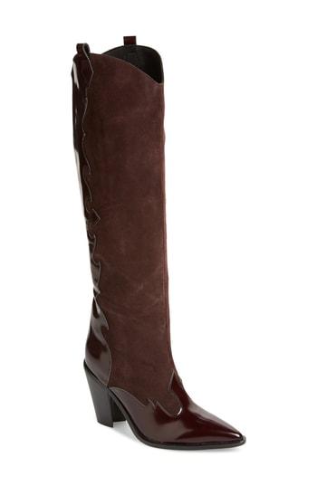Women's Sigerson Morrison Karida Knee High Boot .5 Eu - Burgundy