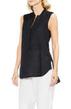 Women's Vince Camuto Bobble Dot Linen Blouse - Black