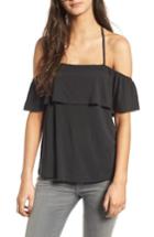 Women's Chelsea28 Off The Shoulder Ruffle Top - Black