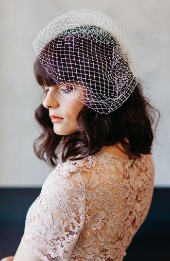 J-picone Bridal Veil Hairpin, Size - Ivory