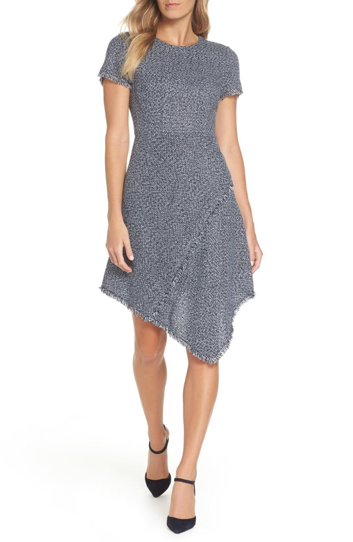 Women's St. John Collection Flat Rib Knit Asymmetrical Skirt