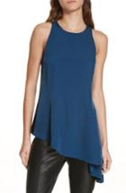Women's Cinq A Sept Dylan Asymmetrical Top, Size - Blue