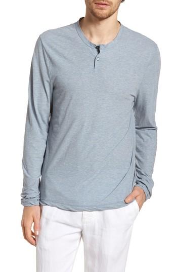 Men's James Perse High Twist Fit Henley, Size 0(xs) - Blue