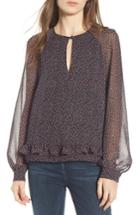 Women's Rebecca Minkoff Lorena Floral Top, Size - Black
