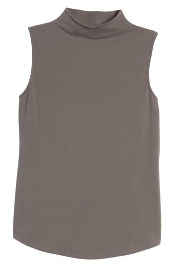 Petite Women's Nic+zoe The Perfect Mock Neck Top P - Grey