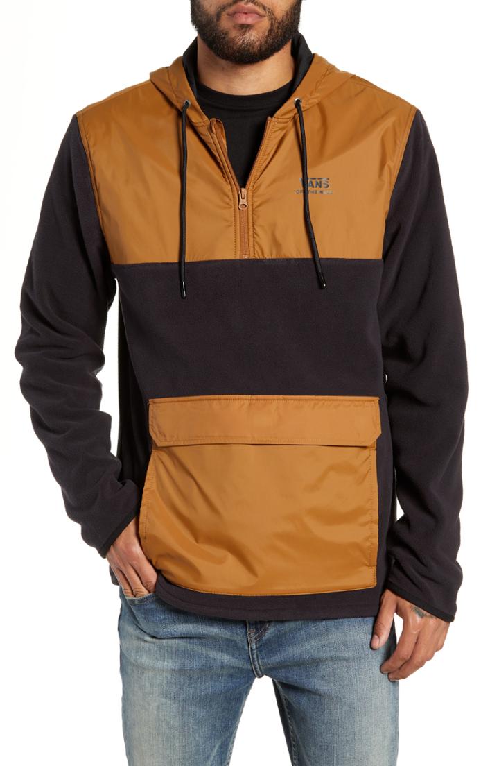 Men's Vans Chadbourne Mix Media Anorak Jacket - Black