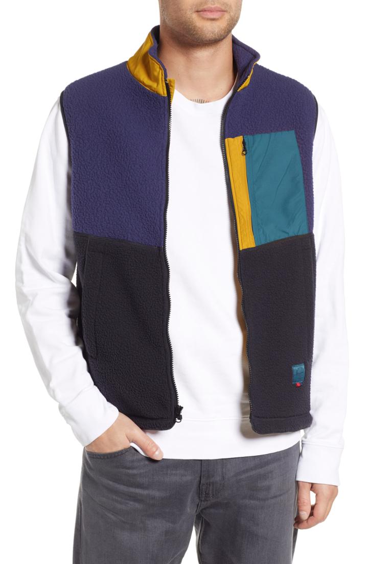 Men's Herschel Supply Co. Colorblock Fleece Vest, Size - Blue
