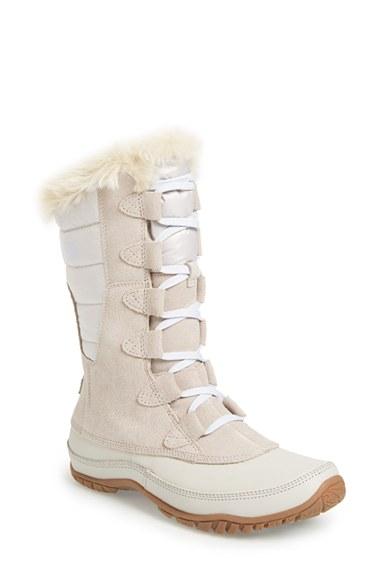 Women's The North Face 'nuptse Purna' Waterproof Primaloft Eco Insulated Winter Boot M - Grey