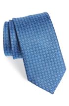 Men's Salvatore Ferragamo Efeso Print Silk Tie, Size - Blue