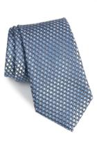 Men's Nordstrom Men's Shop Bassini Geometric Silk Tie, Size - Blue