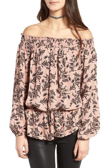 Women's Love, Fire Floral Off The Shoulder Top
