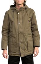 Men's Rvca Ground Control Ii Cotton Parka - Green