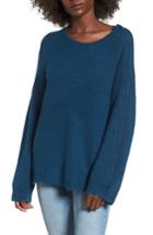 Women's Leith Snap Shoulder Sweater, Size - Blue