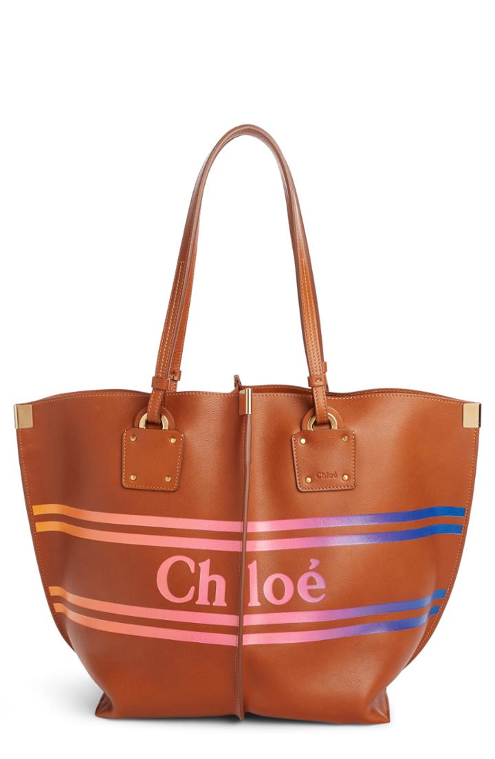 Chloe Vick Leather Tote - Brown