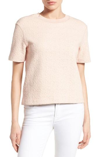 Women's Halogen Textured Short Sleeve Tee - Pink