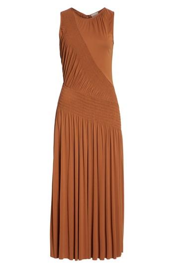 Women's Grey Jason Wu Smocked Jersey Dress - Brown