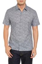 Men's Tori Richard Vertigo Trim Fit Print Sport Shirt - Blue