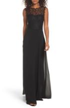 Women's Hayley Paige Occasions Lace & Chiffon A-line Gown