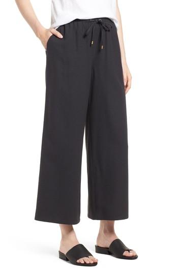 Women's Eileen Fisher Silk Noil Wide Leg Pants - Ivory