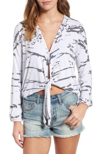 Women's Thieves Like Us Crop Tie Front Top
