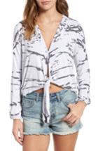 Women's Thieves Like Us Crop Tie Front Top