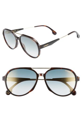 Men's Carrera Eyewear 56mm Aviator Sunglasses - Dark Havana