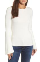 Women's Halogen Bell Sleeve Rib Sweater - Ivory