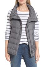Women's Eileen Fisher Stand Collar Vest, Size - Grey