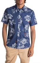 Men's Quiksilver Waterman Collection Hoena Camp Shirt, Size - Blue