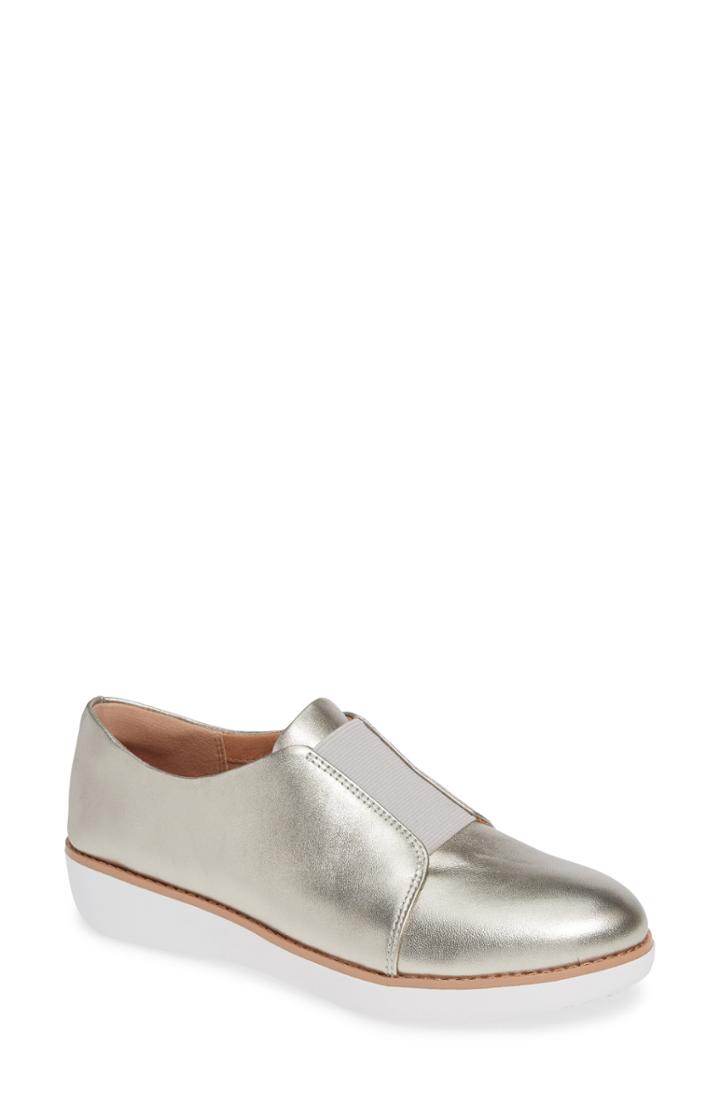 Women's Fitflop Laceless Derby .5 M - Metallic