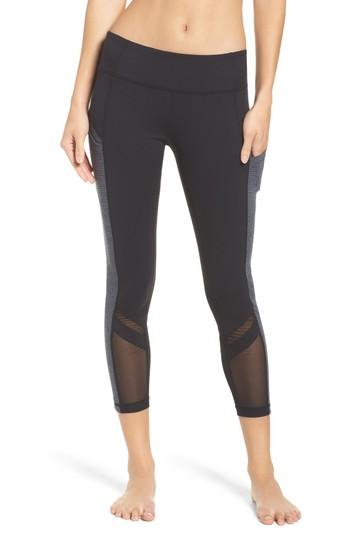 Women's Zella Block Midi Leggings - Black