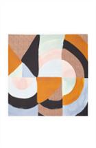 Women's Lafayette 148 New York Pastiche Brushstrokes Print Silk Scarf, Size - Yellow