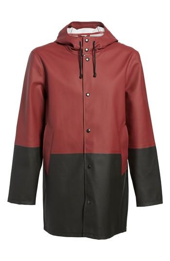 Men's Stutterheim Stockholm Colorblock Waterproof Hooded Raincoat