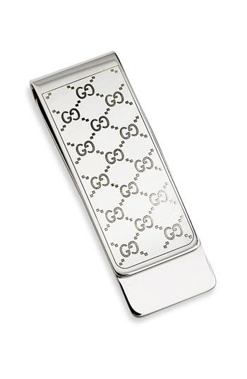 Men's Gucci 'icon' Silver Money Clip - Metallic