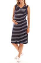 Women's Everly Grey Alex Stripe Two-piece Maternity/nursing Dress - Blue