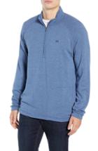 Men's Travis Mathew Basset Quarter Zip Pullover - Blue