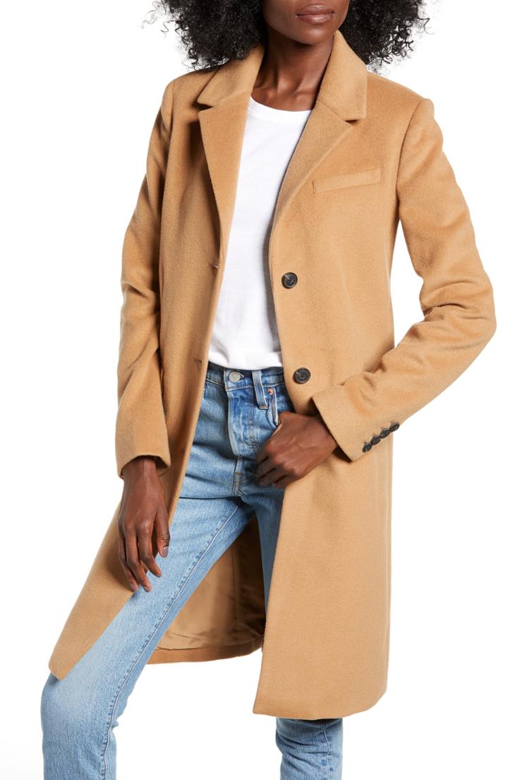 Women's Calvin Klein Jeans Wool Blend Coat - Brown