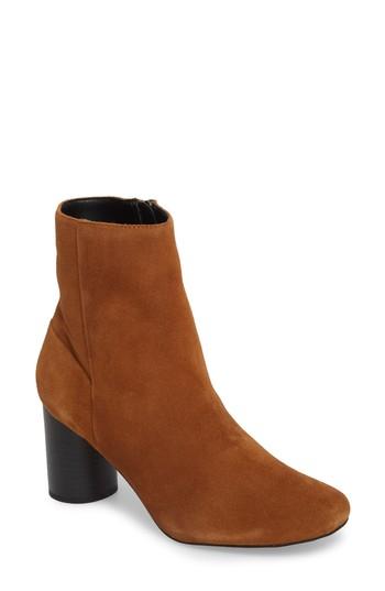 Women's Topshop Column Heel Bootie .5us / 36eu - Brown