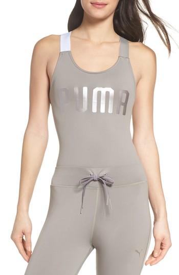 Women's Puma En Point Bodysuit - Grey