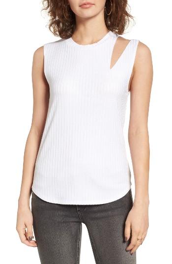 Women's Lna Single Slice Tank - White