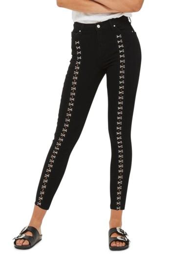 Women's Topshop Jamie Hook & Eye High Waist Skinny Jeans