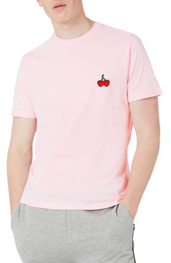 Men's Topman Cherry Patch T-shirt - Pink