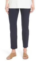 Women's Eileen Fisher Stretch Crepe Slim Ankle Pants, Size - Blue