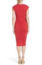 Women's Halogen Ruched Detail Sheath Dress - Red