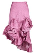 Women's Marques'almeida Asymmetrical Ruffle Taffeta Skirt Us / 8 Uk - Pink