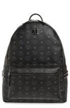 Men's Mcm Large Stark Studded Side Backpack - Black