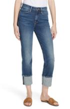Women's Frame Le High Big Cuff Straight Leg Jeans - Blue